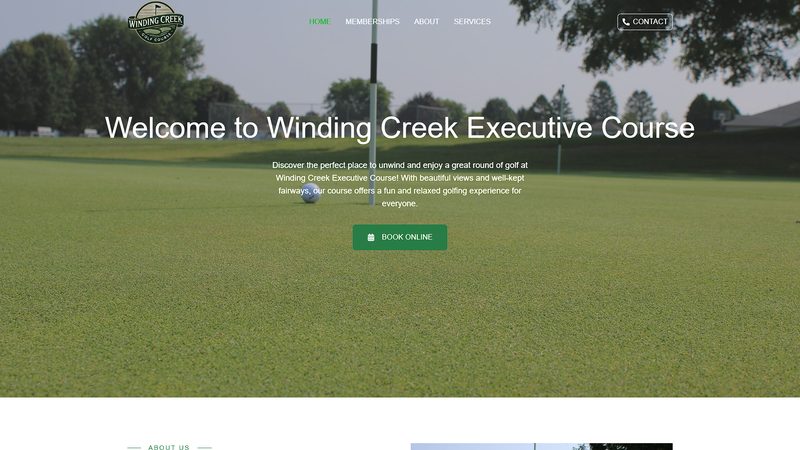 Winding Creek Golf Course website designed by SiteSculpt